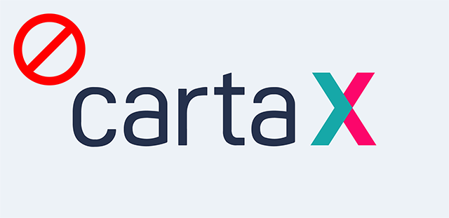 CartaX logotype misuse example #1