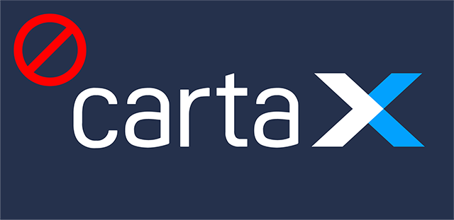 CartaX logotype misuse example #4