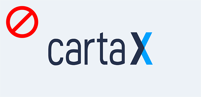 CartaX logotype misuse example #3